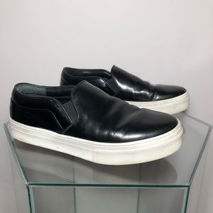 Celine slip on sneakers black patent leather